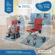 Fauteuil roulant de transfert | Pliant | Aluminium | Freins sur poignées | Carreaux écossais | Neptuno | Mobiclinic - Foto 1