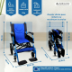 Fauteuil roulant léger | Pliable | Aluminium | Repose-pieds et dossier | Accoudoirs rembourrés | Bleu |Pirámide | Mobiclinic - Foto 1