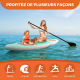 Planche paddle surf gonflable |320 x 83 cm | Pagaie réglable |Pompe |Sangle de sécurité |Sac à dos de voyage |Lilo | Mobiclinic - Foto 3