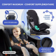 Siège auto enfant |Pivotant 360º |i-Size |Évolutionnaire |40-150 cm |0-12 ans|Inclinable |Réglable |Noir| Lionfix Pro|Mobiclinic - Foto 5