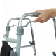 Déambulateur sans roues | Siège en toile | Aluminium | Poids 3,25 kg | Pliable | Réglable | Crampons antidérapants - Foto 3