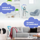 Chaise haute à bascule | Pliable | Avec roulettes et plateau | Max. 15kg | 6-36 mois | Ajustable | Bleu | Nala | Mobiclinic - Foto 7