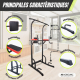 Station de traction | Entraînement complet | Dossier réglable | Rembourré | Acier | Max. 100 kg | MultiFit | Mobiclinic - Foto 5