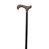 Canne Derby réglable en hauteur | Extensible | Aluminium | Avec poignée en bois | Noir