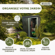 Abri de jardin | Rangement | Toit en pente | Porte coulissante | Verrouillable | Robuste | Nomi |Mobiclinic - Foto 2