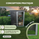 Abri de jardin | Rangement | Toit en pente | Porte coulissante | Verrouillable | Robuste | Nomi |Mobiclinic - Foto 5