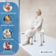 Tabouret de salle de bain | Réglable | Antidérapant | Blanc | Phare| Mobiclinic - Foto 3