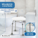 Tabouret de salle de bain | Réglable | Antidérapant | Blanc | Phare| Mobiclinic - Foto 4