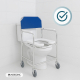 Chaise percée sans cuve| Aluminium | Accoudoirs rembourrés | Bleu | Manzanares | Mobiclinic - Foto 3
