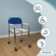 Chaise percée sans cuve| Aluminium | Accoudoirs rembourrés | Bleu | Manzanares | Mobiclinic - Foto 5