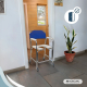 Chaise percée sans cuve| Aluminium | Accoudoirs rembourrés | Bleu | Manzanares | Mobiclinic - Foto 6