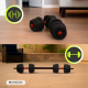 Paire d'haltères 30 kg | Réglable | 2 en 1 | Barre de connexion | Portable | Détachable | Maxifit | Mobiclinic - Foto 3