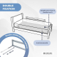 Barrière de lit | Pliable | Transportable | Double fixation | 150cm | Sûr | Poids max 25kg | Dreamy | Mobiclinic - Foto 4