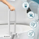 Poignée d'accès à la baignoire | Bords lisses 4,5 - 13,5 cm | Max. 100kg | Usage clinique et domestique | MobiBary | Mobiclinic - Foto 6