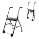 Déambulateur pour personnes âgées | Pliable | Siège | 2 roues | Noir | Emérita | Mobiclinic - Foto 1