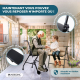 Déambulateur pour personnes âgées | Pliable | Siège | 2 roues | Noir mat | Emérita | Mobiclinic - Foto 4