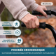 Déambulateur pour personnes âgées | Pliable | Siège | 2 roues | Noir mat | Emérita | Mobiclinic - Foto 7
