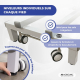 Civière hydraulique | Hauteur réglable | Dossier inclinable | Trou pour le visage | Roues rétractables | Niveleurs | Mobiclinic - Foto 7