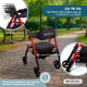 Déambulateur bariatrique | Pliable | Jusqu'à 204 kg | Aluminium | Freins | Roues 360º | Panier | Madeira | Mobiclinic - Foto 3