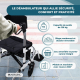 Déambulateur avec repose-pieds | Pliable | Aluminium | Freins sur leviers | Roues 360º | Sac | Porte-canne | Ibiza | Mobiclinic - Foto 8
