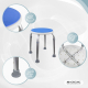Tabouret de salle de bain | Hauteur réglable | Max 100kg | Coussin EVA | Embouts antidérapants | Aluminium | Foco | Mobiclinic - Foto 5