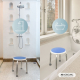 Tabouret de salle de bain | Hauteur réglable | Max 100kg | Coussin EVA | Embouts antidérapants | Aluminium | Foco | Mobiclinic - Foto 6