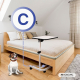 Table d'appoint réglable | 9 hauteurs | Plateau inclinable | Pliable | Roulettes freinées | Base en C | Cumbre | Mobiclinic - Foto 6