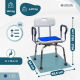 Tabouret de salle de bain | Siège pivotant 360° | Hauteur réglable | Accoudoirs | Assise avec coussin EVA | Akila | Mobiclinic - Foto 2