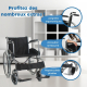 Fauteuil roulant | Grandes roues | Pliable | Léger | Siège de 44cm | Noir | Valencia | Clinicalfy - Foto 8