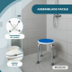 Tabouret de salle de bain | Hauteur réglable | Maximum 100 kg | Embouts et surface antidérapants en EVA | Foco | Mobiclinic - Foto 7