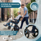 Fauteuil roulant pliable | Manuel | Acier | Repose-pieds pliables | Freins doubles | Siège rembourré | Faraón | Mobiclinic - Foto 8