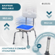 Tabouret de salle de bain | Siège pivotant 360° | Hauteur réglable | Accoudoirs | Assise avec coussin EVA | Akila | Mobiclinic - Foto 3