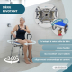 Tabouret de salle de bain | Siège pivotant 360° | Hauteur réglable | Accoudoirs | Assise avec coussin EVA | Akila | Mobiclinic - Foto 6
