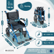 Fauteuil roulant pliable | Manuel | Acier | Repose-pieds pliables | Freins doubles | Siège rembourré | Faraón | Mobiclinic - Foto 2