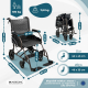 Fauteuil roulant pliable | Dossier et repose-pieds pliables | Léger | Jusqu'à 100 kg | Double freins | Kefren | Mobiclinic - Foto 2