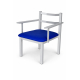 Fauteuil visiteur Obelix pour personnes obèses avec accoudoirs (jusqu'à 400 kg) - Foto 2