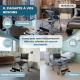 Chaise percée à roulettes | Accoudoirs et repose-pieds rabattables et amovibles | Ancla | Mobiclinic - Foto 4