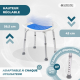 Tabouret de salle de bain | Assise avec coussin EVA | Réglable | Pieds antidérapants | Aluminium | Santana | Mobiclinic - Foto 3