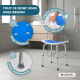 Tabouret de salle de bain | Assise avec coussin EVA | Réglable | Pieds antidérapants | Aluminium | Santana | Mobiclinic - Foto 4