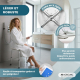 Tabouret de salle de bain | Assise avec coussin EVA | Réglable | Pieds antidérapants | Aluminium | Santana | Mobiclinic - Foto 7