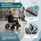 Fauteuil roulant électrique | Pliable | 2 modes conduite | Freinage intelligent | Autonomie 10km | 130W | Mara | Mobiclinic - Foto 8
