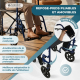 Fauteuil de transport | Pliable | Repose-pieds amovible | Frein sur les poignées et les roues | Acier | Napoli | Mobiclinic - Foto 5