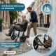 Fauteuil de transport | Pliable | Repose-pieds amovible | Frein sur les poignées et les roues | Acier | Napoli | Mobiclinic - Foto 7