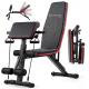 Banc de musculation | Avec bandes de résistance | Pliable | Réglable et inclinable | Max. 120 kg | Planefit | Mobiclinic - Foto 1