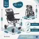 Fauteuil roulant de transit | Pliable | Accoudoirs et repose-pieds pliables | Léger | Ceinture | Acier | Venus | Mobiclinic - Foto 2