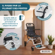Fauteuil roulant de transit | Pliable | Accoudoirs et repose-pieds pliables | Léger | Ceinture | Acier | Venus | Mobiclinic - Foto 7