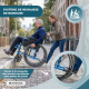 Fauteuil roulant pliant | Aluminium | Dossier divisible | Accoudoirs rabattables | Bleu | Bolonia | Mobiclinic - Foto 5
