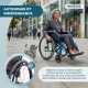 Fauteuil roulant pliant | Aluminium | Dossier divisible | Accoudoirs rabattables | Bleu | Bolonia | Mobiclinic - Foto 6