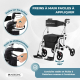 Déambulateur avec repose-pieds et dossier | Pliable | Aluminium | Freins | Roues à 360° | Sac | Porte-canne | Ibiza | Mobiclinic - Foto 6
