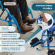 Fauteuil roulant léger | Pliable | Aluminium | Repose-pieds et dossier | Accoudoirs rembourrés | Bleu |Pirámide | Mobiclinic - Foto 4